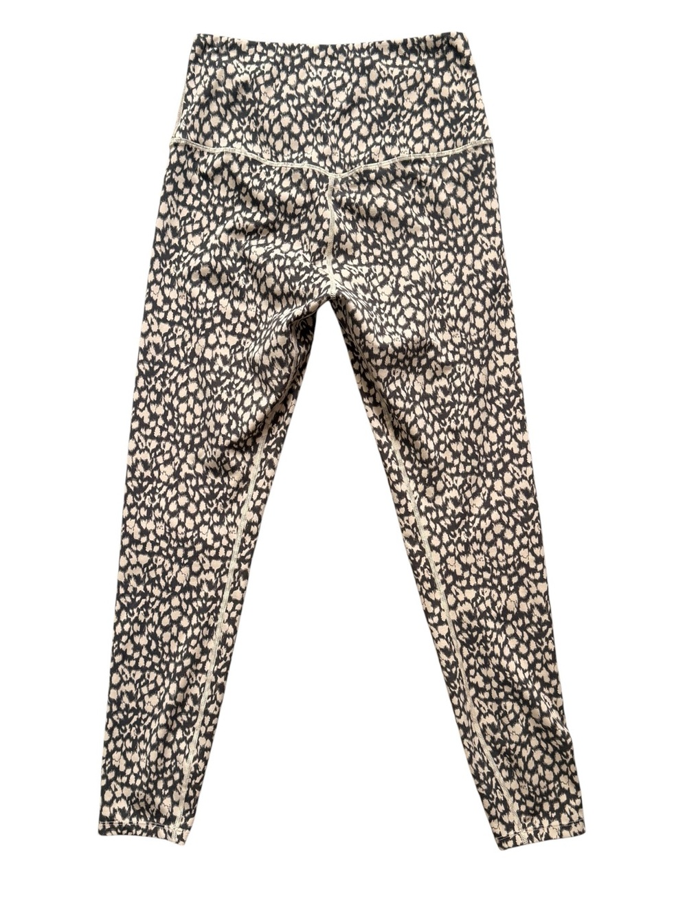 Varley High Rise Animal Print Cropped Leggings Size Small Beige Black - Picture 3 of 9